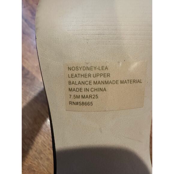 Nordstrom Women's Sydney Leather Ankle Strap Kitten Heel Sandals Black – Sz 7.5 - Picture 10 of 11